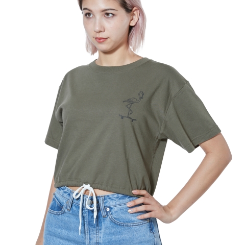 Skating Party S/S Crop Tee-MIL