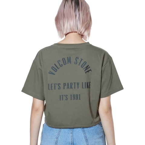 Skating Party S/S Crop Tee-MIL