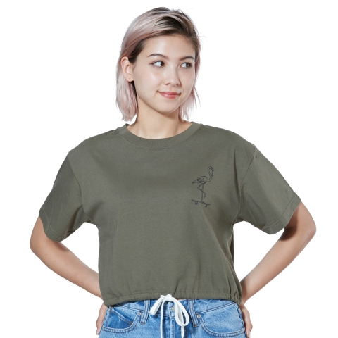 Skating Party S/S Crop Tee-MIL